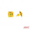 22Kt Gold Earrings (Meenakari) - Click here to buy online - 450 only..