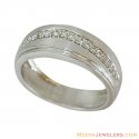 18K Mens White Gold Diamond Band - Click here to buy online - 2,498 only..