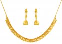22K Gold Necklace Set with pearls - Click here to buy online - 2,423 only..