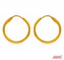 22k Gold Hoop Earrings - Click here to buy online - 340 only..