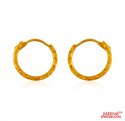 22 kt Gold Hoop Earrings - Click here to buy online - 215 only..
