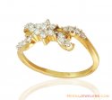 18K Delicate Diamond Gold Ring - Click here to buy online - 1,210 only..