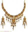 22k Meenakari Kundan Necklace Set - Click here to buy online - 6,829 only..