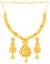 22Kt Gold Pearls Necklace Set - Click here to buy online - 6,738 only..