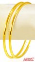 22Kt Plain Gold Bangles (2 Pc)