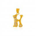 Click here to View - 22K Gold Pendant with Initial (H) 