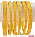 22 Karat Gold Bangles Set of 6 - Click here to buy online - 7,501 only..