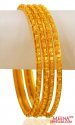 22K Gold Bangles (4pc) - Click here to buy online - 3,690 only..