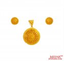 22k Gold  Pendant Set - Click here to buy online - 1,253 only..