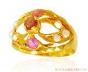 22k Fancy Ruby Pearl Ring  - Click here to buy online - 469 only..