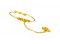 Click here to View - 22K Gold Kids Kada with Ring 