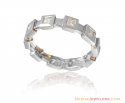 18K Fancy Mens Diamond Studded Band - Click here to buy online - 3,571 only..