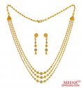 22K Gold two tones  Necklace Set - Click here to buy online - 2,739 only..