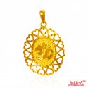 22Kt Gold Fancy OM Pendant - Click here to buy online - 381 only..