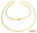 22 Kt Gold Fancy Chain (20 Inch) - Click here to buy online - 658 only..