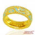 22kt Gold Meenakari Band For Ladies - Click here to buy online - 741 only..