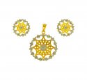 22 Karat Gold Designer Pendant Set - Click here to buy online - 1,279 only..