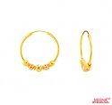 22Kt Gold Multi one Hoop Earrings - Click here to buy online - 610 only..