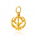 22K Gold Khanda Pendant - Click here to buy online - 325 only..