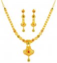 Click here to View - 22kt Gold Necklace Set 