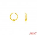 22Kt Gold Fancy Hoop Earrings