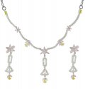 Click here to View - 18Kt White Gold Necklace Set 