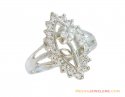 18K Floral Diamond Shaped Ring - Click here to buy online - 403 only..