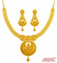 Click here to View - 22Kt Gold Necklace Set 