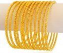 Yellow Gold Churi Set (8 pcs) - Click here to buy online - 7,667 only..