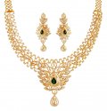 18kt Diamond Necklace Set - Click here to buy online - 40,059 only..