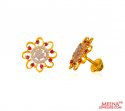 22 Karat Fancy Gold Tops with CZ  - Click here to buy online - 501 only..