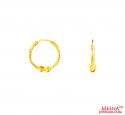 22Kt Gold Fancy Hoop Earrings - Click here to buy online - 238 only..