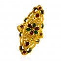 22Kt Gold Ladies Meenakari Ring  - Click here to buy online - 843 only..