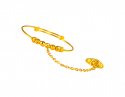 22Kt Gold Kids Kada with Ring - Click here to buy online - 558 only..