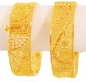 22K Filigree Wide Kada 2 PCs - Click here to buy online - 6,175 only..
