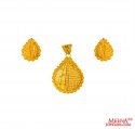 22kt Gold Pendant Set - Click here to buy online - 1,214 only..