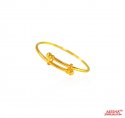 22Kt Gold Kids Kada 1PC - Click here to buy online - 677 only..