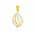 22 Karat Gold Two Tone Pendant - Click here to buy online - 510 only..