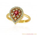 18K Ladies Diamond Tourmaline Ring - Click here to buy online - 1,783 only..