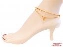 Click here to View - 22Kt Gold Fancy Anklets (2 Pc) 