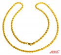 22 Kt Hollow Rope Chain (24 Inches) - Click here to buy online - 893 only..