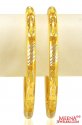 22K Gold 2Tone Machine Bangles - Click here to buy online - 2,785 only..