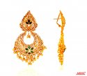 22k Gold Chandbali Earrings - Click here to buy online - 3,119 only..
