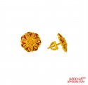 22k Gold flower Earrings Tops - Click here to buy online - 558 only..