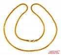 22K Gold Round Snake Chain - Click here to buy online - 1,885 only..