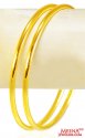 22Kt Plain Gold Bangles (2 Pc)