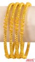 22Kt Gold Fancy Bangles (4 Pc)