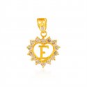 22Kt Gold Pendant with Initial (E) - Click here to buy online - 220 only..