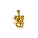 22 kt Gold Om Ganpati Pendant - Click here to buy online - 549 only..