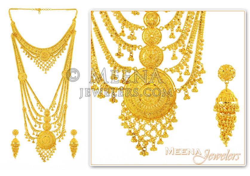 22kt Indian Gold Jewelry Set (Rani Haar 